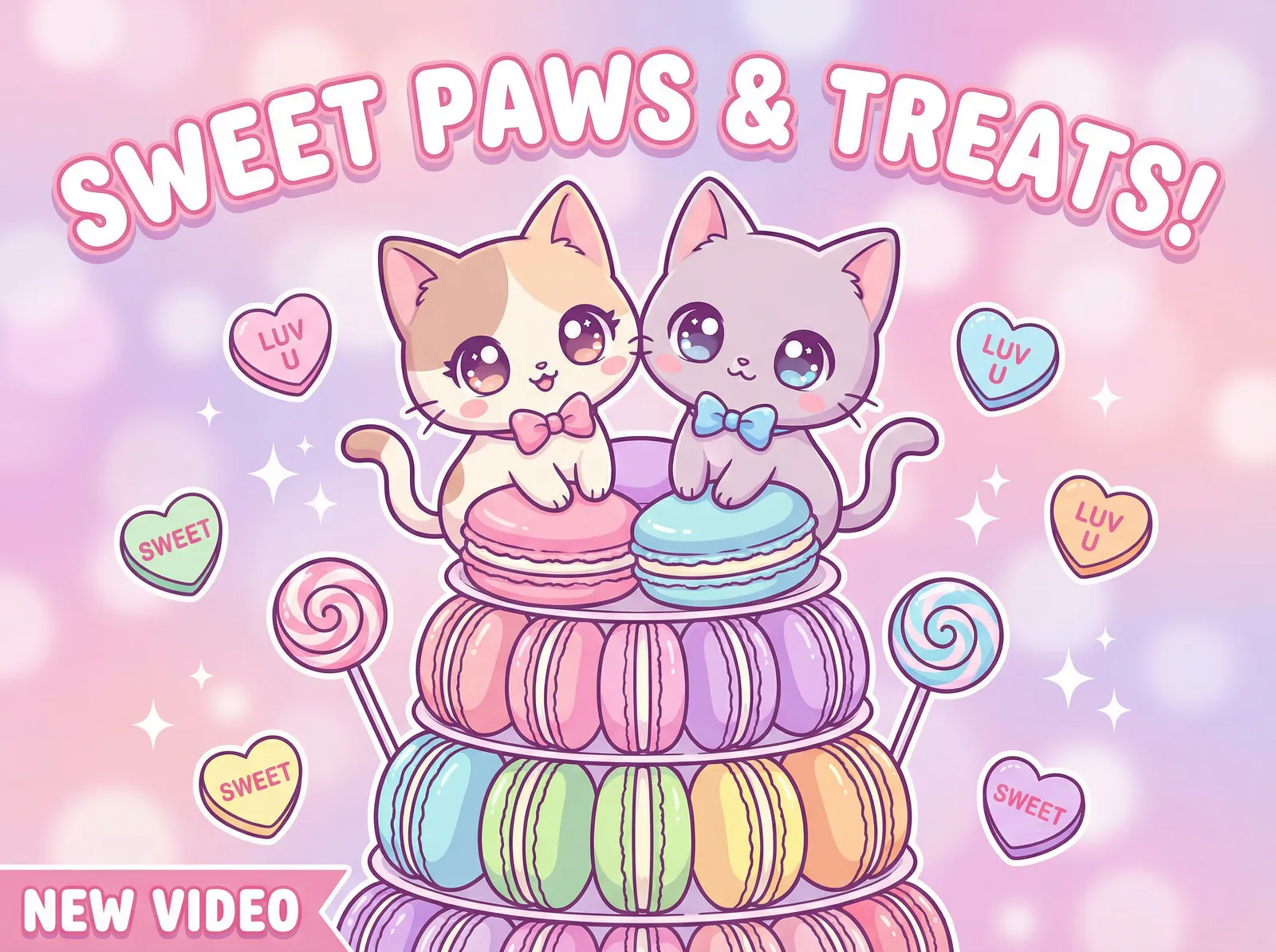 糖心视频 萌宠日常 - 两只戴蝴蝶结的可爱猫咪