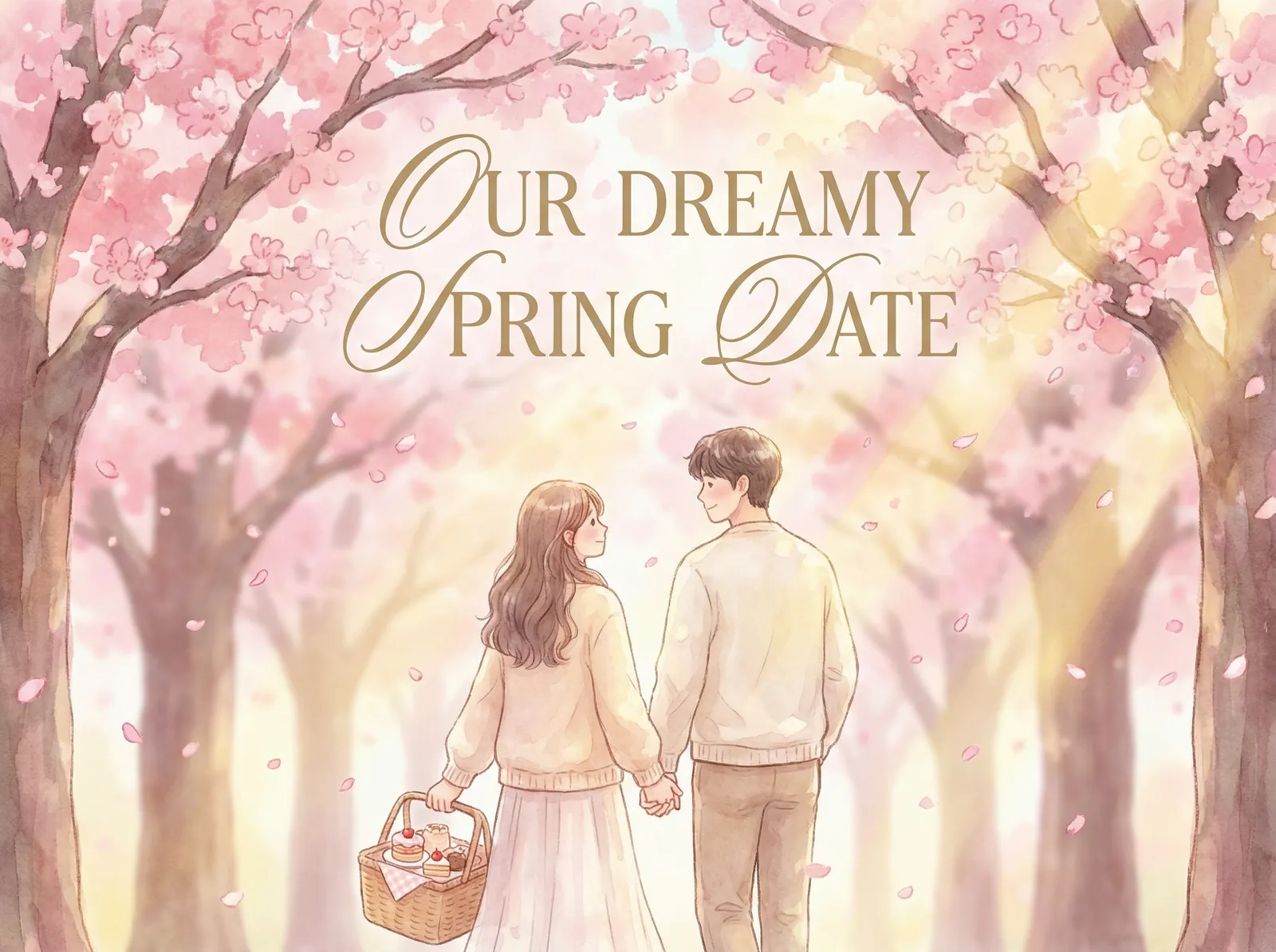 糖心视频 浪漫约会 - 情侣漫步樱花隧道